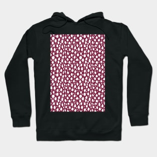 Red and White Spot Dalmatian Pattern Hoodie